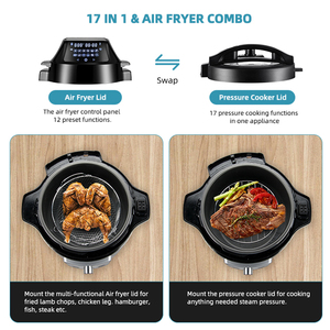 Nuova Pentola a Pressione Elettrica <span class=keywords><strong>in</strong></span> Acciaio Inox 5L con Controllo Intelligente del Tempo, 2 <span class=keywords><strong>in</strong></span> 1 <span class=keywords><strong>Friggitrice</strong></span> <span class=keywords><strong>ad</strong></span> <span class=keywords><strong>Aria</strong></span> per Cucina, Hotel e Casa - Product Image 5