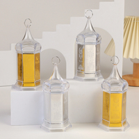 Lanterne LED en plastique à lumière chaude pour le Ramadan, décoration Eid Mubarak, vente en gros pour les temples et palais religieux du Moyen-Orient