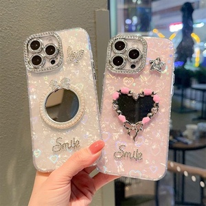 Funda para Teléfono Móvil <span class=keywords><strong>iPhone</strong></span> 17 Pro Max con Diseño de Estrella y Diamantes de Imitación, Oso, Corazón y Espejo Redondo, Venta al Por Mayor para 16, 15, <span class=keywords><strong>14</strong></span> Plus - Product Image 2