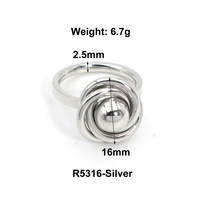 Bague en acier inoxydable 316L style vintage français, motif boule torsadée, couleur or rose, style givré, accessoire pour femme