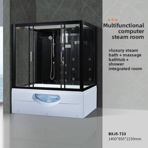 Baño integrado todo en uno, Sauna de vapor, cuarto de <span class=keywords><strong>ducha</strong></span>, individual, Rectangular, 8mm, baño de remojo de doble uso, características de masaje de Surf - Product Image 3