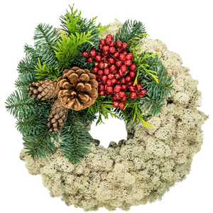 <span class=keywords><strong>Flores</strong></span> Navideñas al por Mayor, Musgo de Reno Preservado Decorativo para Conmemoraciones, Corona Funeraria Navideñ<span class=keywords><strong>a</strong></span> para Decoración de Tumbas y Sitios Conmemorativos - Product Image 1