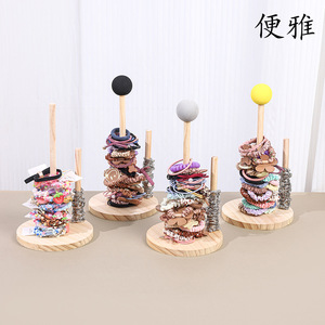 Élastiques à cheveux en stock, élastiques en caoutchouc, présentoir à fleurs, cordon perlé, bracelet, rangement, accessoires pour cheveux et présentoir de stand - Product Image 1