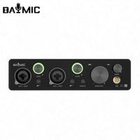 Interface audio numérique professionnelle X2, carte son USB portable, mixeur pour microphone 48V, entrée de ligne pour instruments de musique, enregistrement