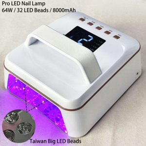 Lampe à ongles UV LED rechargeable IBelieve Pro Smart Leather la plus récente avec ventilateur à faible chaleur pour deux mains - Product Image 1
