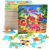 Puzzle éducatif dinosaures pour enfants : Triceratops, Pterodactyl, Brachiosaurus, Volcan – Découpe laser en tilleul, finition mate non toxique