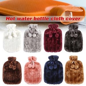 Sac à eau chaude étui de protection en peluche bouteille chaude couverture douce fausse fourrure sac à eau couverture amovible conservation de la chaleur fournitures d'hiver - Product Image 4