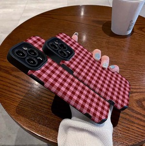 Nouvelle coque de téléphone portable en cuir artificiel TPU à imprimé à carreaux rose rouge populaire pour <span class=keywords><strong>iPhone</strong></span> X Xr Xs <span class=keywords><strong>11</strong></span> 12 13 14 15 16 17 18 Pro Max - Product Image 5