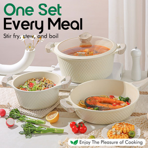 Big Capacity 15PCS Tulip <strong>Knob</strong> Appliance Set 20/24/28/32CM Casserole 28CM Shallow Pan Large Hardware Commercial Grade Gear - Product Image 4