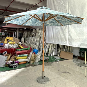 Personalizzato 2m 3m bianco nero verde verde tessuto parco spiaggia giardino esterno ombrellone ombrellone ombrellone con <span class=keywords><strong>logo</strong></span> - Product Image 4