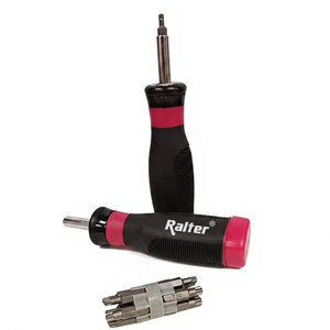 Juego de Destornilladores de Trinquete Profesional con Mango RH8 y 10 Puntas Estrella Magic Ribs, Personalizable OEM, Marca RALTER - Product Image 1
