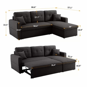 Conjunto de sofás seccionales de alta calidad, <span class=keywords><strong>chaise</strong></span> lounge, <span class=keywords><strong>longue</strong></span>, color negro - Product Image 1