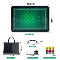 Tableau de tactique de football avec poignée, inscriptible et effaçable à sec, pour l'analyse des matchs de football et l'entraînement des entraîneurs