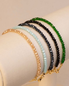 Bracelet en perles de verre fait main, minimaliste, apaisant, pour homme et femme, automne-hiver, vintage, réglable, bijoux unisexe, cadeau - Product Image 6