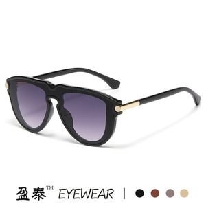 Yingtai Eyewear <b>Oversized</b> <b>Sunglasses</b> Plastic And Metal Frame UV400 Protection Unisex Street Style - Product Image 5