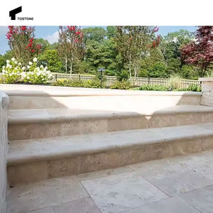 Tostone Top Sales spazzolato naturale travertino <span class=keywords><strong>piscina</strong></span> a goccia con bordo quadrato con bordo quadrato in pietra per Villa decorazione giardino - Product Image 5