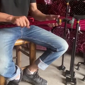 Canne de marche unique en acier inoxydable, télescopique, pliable, à quatre pieds, antidérapante, légère, pour personnes âgées, aide à la mobilité - Product Image 1