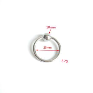 Produits de sexe pour adultes SM en acier Inoxydable simple en métal perle serrure séminal, anneau de pénis, verrouillage essence masturbation bague - Product Image 2