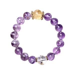 Pulsera de Hielo con Cuentas en Forma de Bola de <span class=keywords><strong>Asai</strong></span> Púrpura Natural DIY con Microincrustaciones de Patrón Rayado y Fragmentos de Cristal, Regalos - Product Image 1