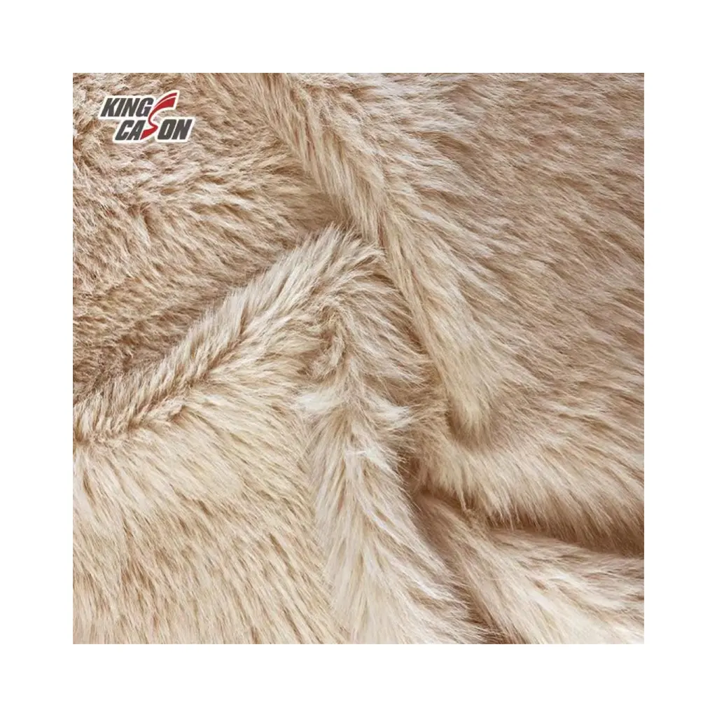 Fabricant sensation de main douce 100% Polyester beige peluche couleur unie faible poids tissu PV pour jouets couverture tapis maison Textile