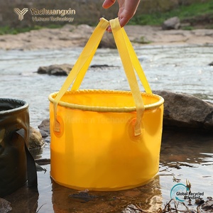 Cubo de Almacenamiento Plegable Amarillo de Tela Oxford Impermeable de 10L, Bolsa Portátil para Picnic y Camping al Aire Libre para Todas las Estaciones - Product Image 6