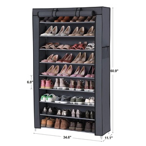 Meuble à Chaussures à 10 Niveaux, Organisateur <span class=keywords><strong>de</strong></span> <span class=keywords><strong>Rangement</strong></span> avec Housse en Tissu Non-Tissé - Product Image 4