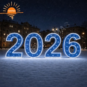 ไฟตกแต่งคริสต์มาสกลางแจ้งขนาดใหญ่ ตัวอักษร "JOY/XMAS" และตัวเลขแบบกำหนดเอง สำหรับตกแต่งห้างสรรพสินค้าและสวนสาธารณะ - Product Image 5