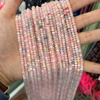 Manik-manik Batu Alam Faceted Abacus 15 Inch 3x4mm untuk Perhiasan DIY Grosir
