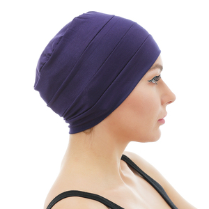 Turbante musulmán de algodón para quimioterapia, gorro holgado, pañuelo para la cabeza, <span class=keywords><strong>accesorios</strong></span> para el cabello para mujeres con cáncer, venta al por mayor - Product Image 4
