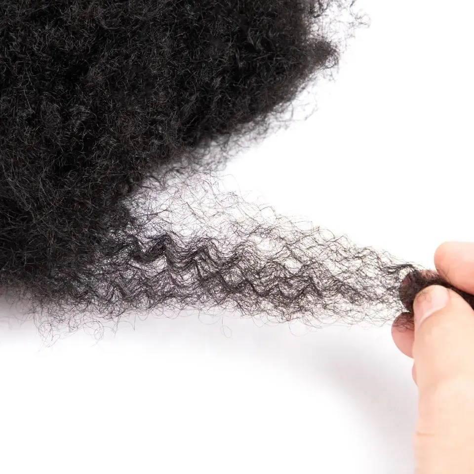 Toptan Afro Kinky toplu saç örgü locks dlocks için örgü saç 8-16 inç 100% insan saçı postiş