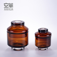 Bocaux en verre faits à la main Anhua avec une esthétique à plusieurs niveaux pour la décoration et le rangement à la maison