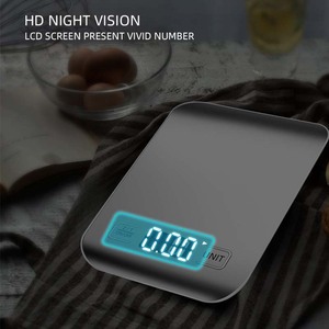 Hochpräzise tragbare 5kg/1g schwarze Küchen waage Multifunktion ale Lebensmittel waage 10kg Max. Gewicht Batterie - Product Image 3