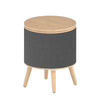 Table basse intelligente moderne simple Table rotative latérale multifonctionnelle de salon Haut-parleur Bluetooth avec chargement sans fil