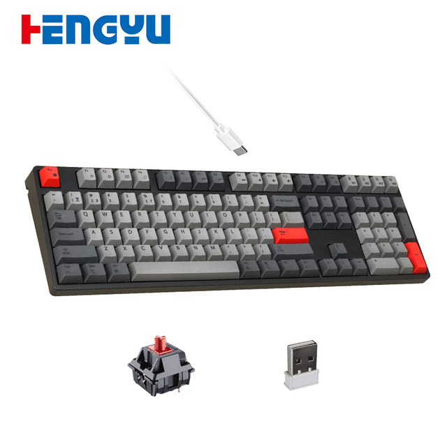 Cherry Axis 108-Key Triple-Mode Silent Gaming Mechanical Keyboard USB Type-C New Status