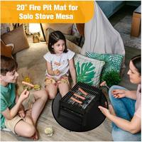 Tapis de barbecue de 36 pouces avec motif de flamme, plusieurs tailles, tapis de sol ignifugé résistant à la chaleur, tapis anti-éclaboussures pour barbecue, protection de la terrasse
