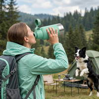 Bouteille d'eau multifonctionnelle Everich 32oz 3 en 1 en acier inoxydable à double paroi sous vide, écologique, pour les humains et les animaux de compagnie