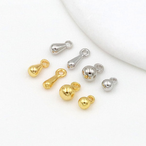 Teardrop Pendant Round Pendant 18K Gold Plated <b>Copper</b> Jewelry Findings For Necklace Making DIY <b>Bracelet</b> Components D98 - Product Image 1