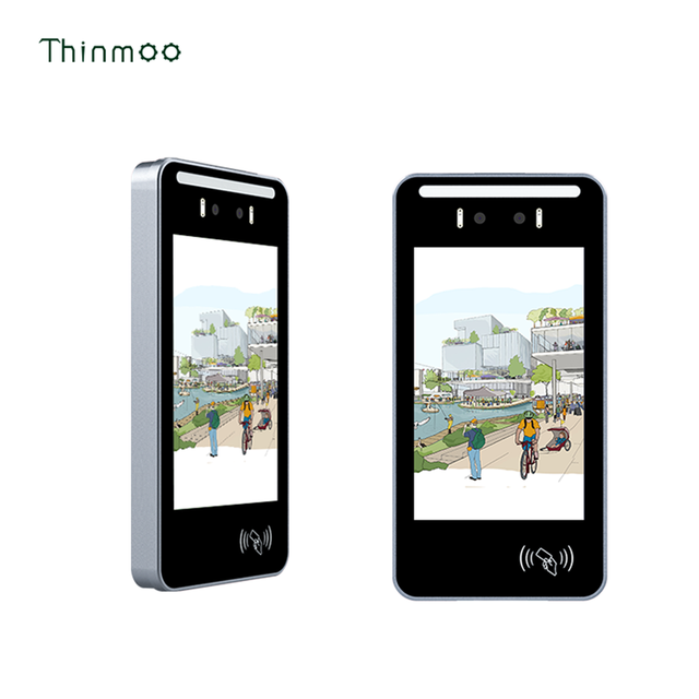 Thinmoo 8-Inch Android Access Control Touch Screen Video Intercom Face Recognition POE for Apartment Building