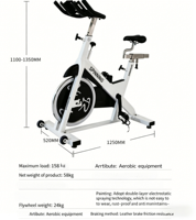 Acier de qualité commerciale pour vélo à résistance magnétique avec écran LCD - Utilisation professionnelle à domicile/en salle de sport - Renforcement musculaire réglable