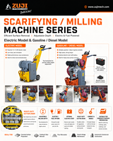 Machine à scarifier les sols en béton CS200E pour l'élimination des revêtements époxydiques intensifs, polisseuse professionnelle à engrenages, certifiée CE