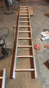 Échelle industrielle droite en aluminium à section unique, échelle à marches en aluminium haute résistance pour l'entretien des bâtiments et les travaux de toiture - Product Image 3
