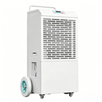 Déshumidificateur industriel mobile 60L/J, conception chariot portable, système de contrôle d'humidité pour entrepôt commercial, neuf