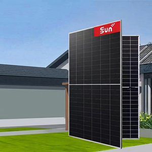 Sunplus แผงเซลล์แสงอาทิตย์แบบกระจกสองชั้นโมดูลใบหน้าแบบคู่สีดำเต็มรูปแบบ600W 625W สำหรับระบบพลังงานแสงอาทิตย์บนดาดฟ้าและสาธารณูปโภคของ EU - Product Image 1