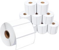 Rouleaux d'étiquettes autocollantes à transfert thermique Zebra, étiquettes couleur pleine pour imprimante à transfert thermique, étiquettes vierges en papier autocollant couleur