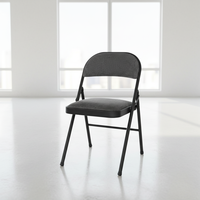 Chaises pliantes en métal personnalisées avec coussins et dossier en tissu pour le marché américain