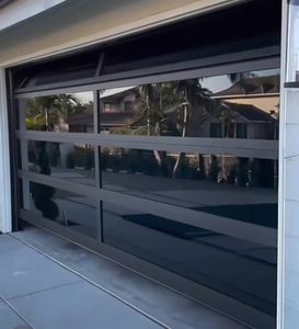 Porte <span class=keywords><strong>de</strong></span> <span class=keywords><strong>garage</strong></span> sectionnelle intelligente antivol en acier, design minimaliste, automatique, galvanisée, à bascule, pour la maison - Product Image 4