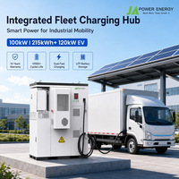 Système de stockage d'énergie intelligent JApower 100KW 215KWH tout-en-un avec onduleur hybride Solis 120KW et chargeur rapide DC hybride ESS