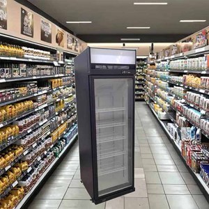 Réfrigérateur à vin et boissons intelligent à température unique, à porte vitrée simple, à refroidissement par air, à inversion intelligente, sans givre, 500 L, 5 étagères, utilisation en <span class=keywords><strong>boulangerie</strong></span> - Product Image 4