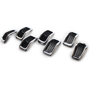 Rejilla Delantera para Jeep Cherokee, Marco de Plástico ABS en Negro Brillante, Versión Electrochapada, Pieza de Mejora para Retrofit - Product Image 3