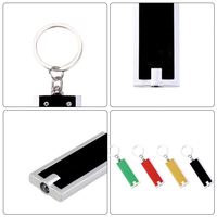 Porte-clés lampe torche LED personnalisé avec logo sur mesure, mini en ABS, sérigraphie, léger, pour cadeaux promotionnels